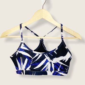 Fabletics palm print racer back sports bra
